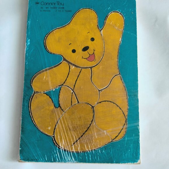 Connor Toy My Teddy Bear Wooden Puzzle 6 Piece Kids 2 to 5 Years Vintage - Picture 1 of 5